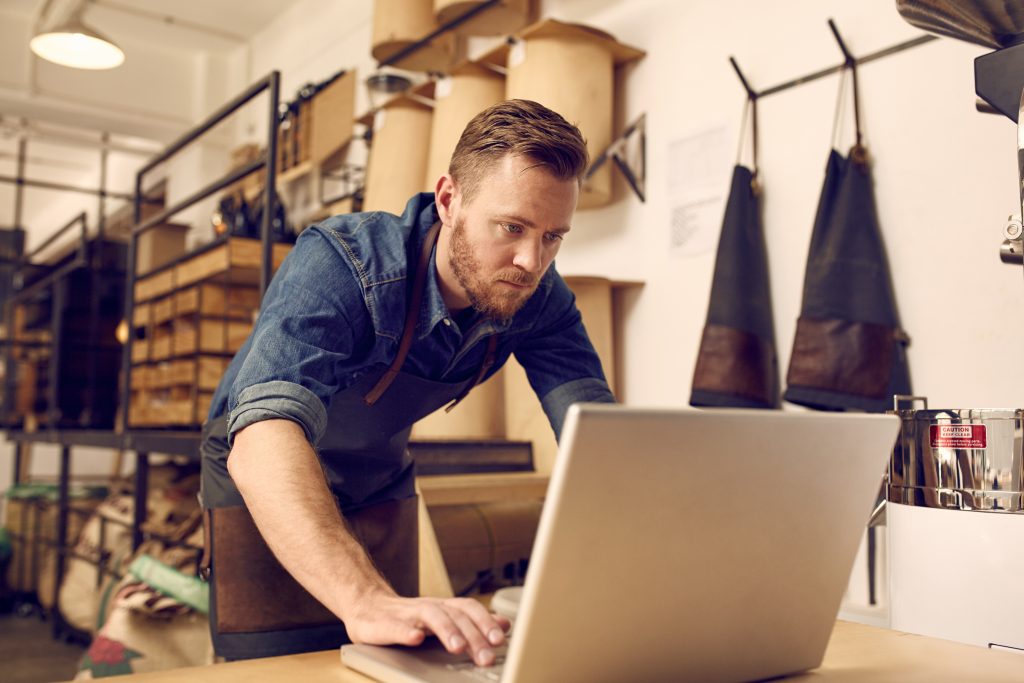 Man working at computer