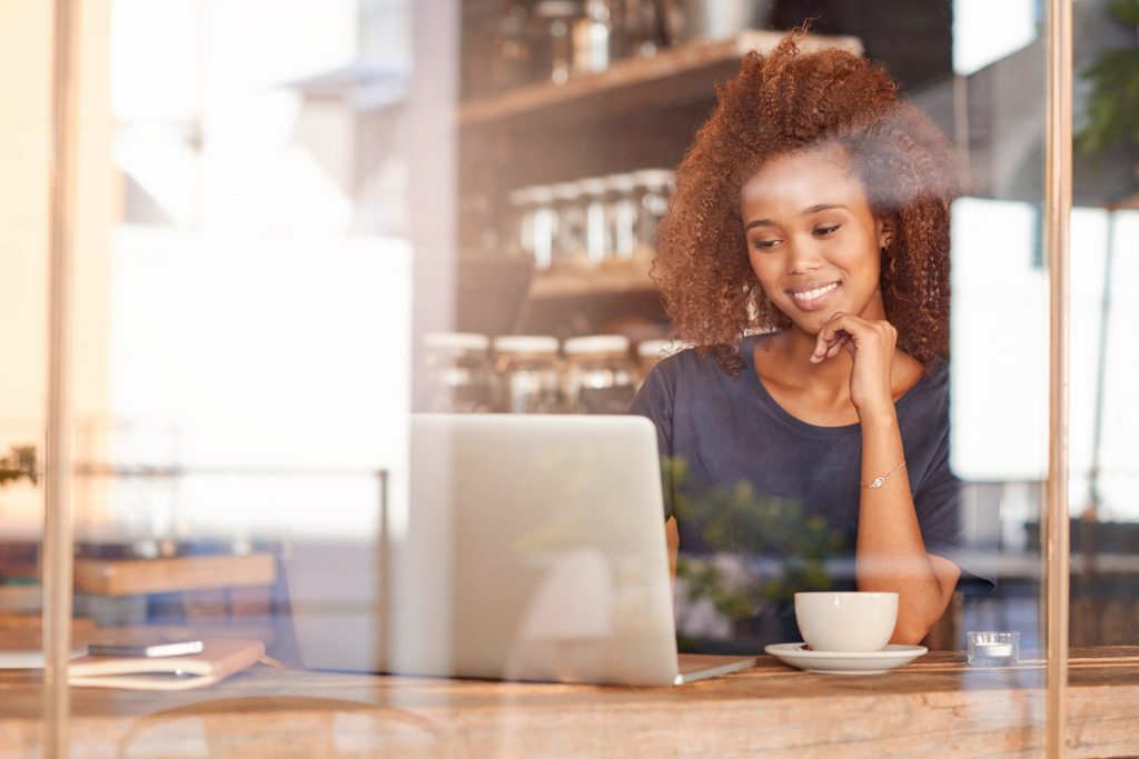 Woman at computer